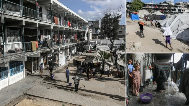 gazzede yerinden edilen filistinliler zor sartlarda yasam mucadelesi veriyor pezvv2Um